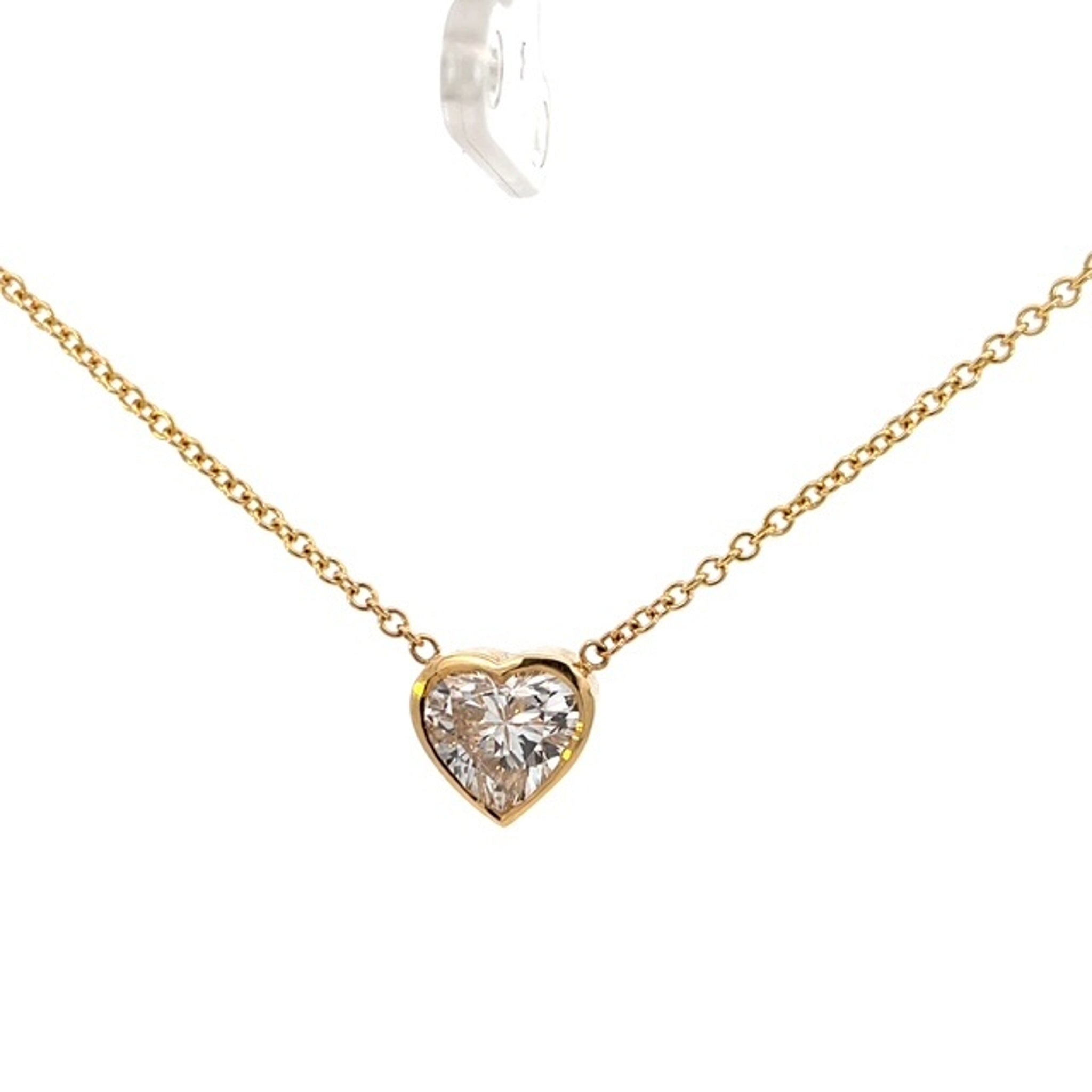 14K Yellow Gold 2.79ctw Lab Grown Heart Diamond Pendant Necklace