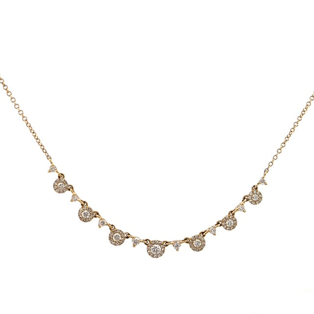 14K Yellow Gold 3.8gr 0.56 Carat Diamond Necklace