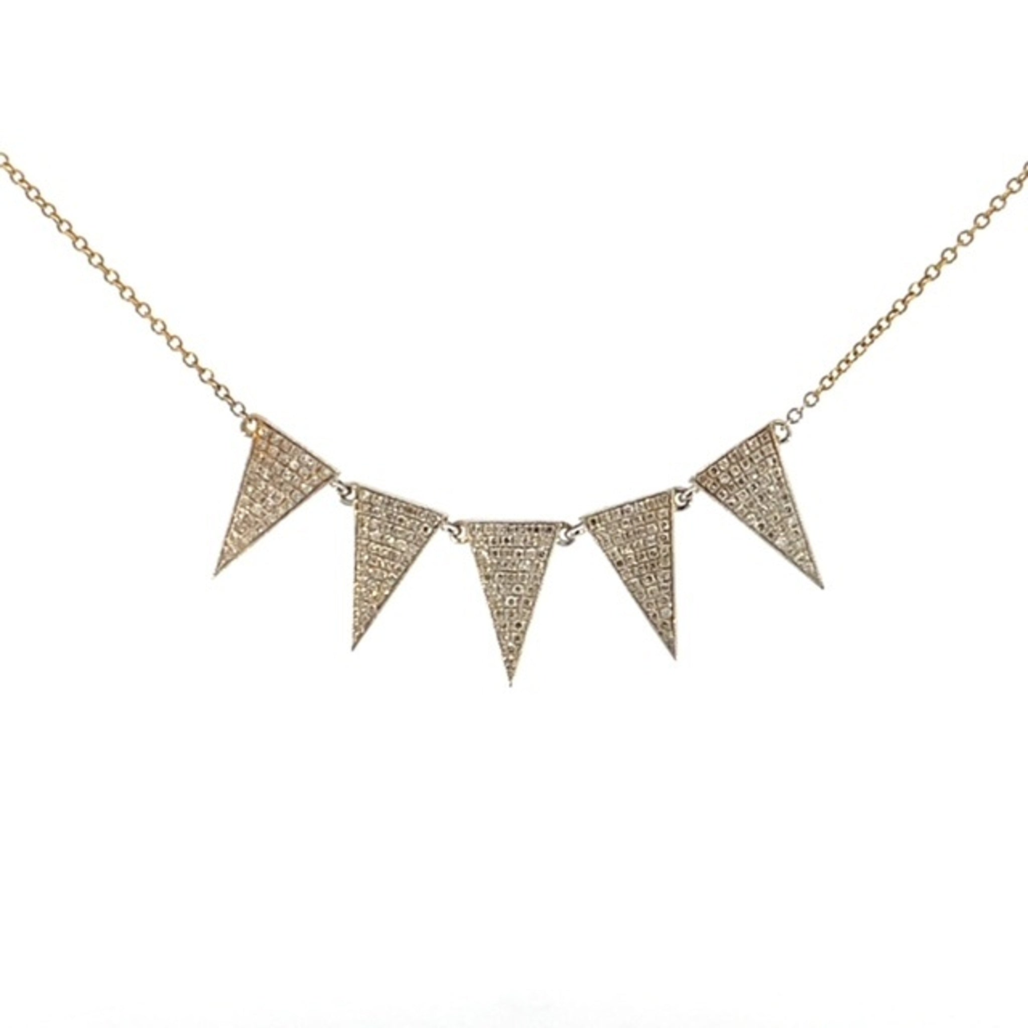 14K Yellow Gold Banner Necklace