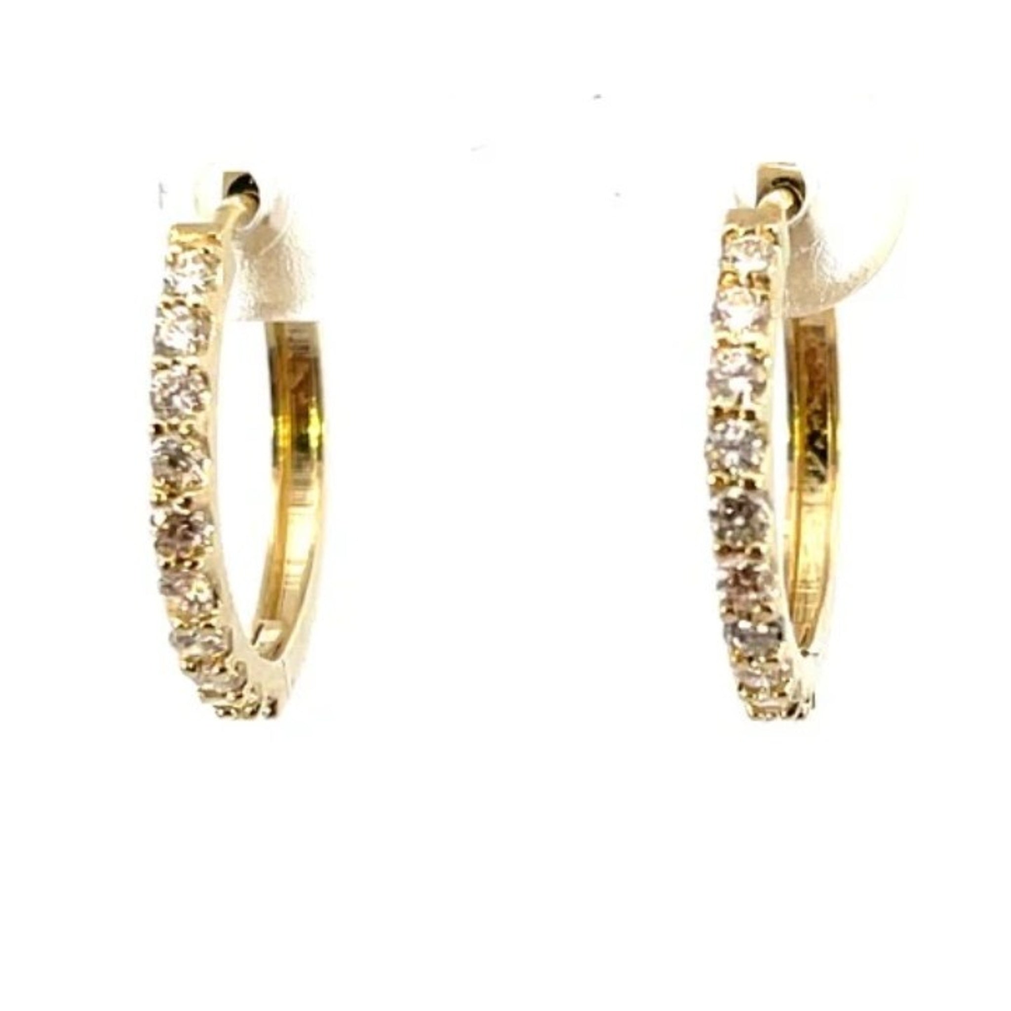 14K Yellow Gold Lab Grown 0.42ctw Diamond Huggie Earring
