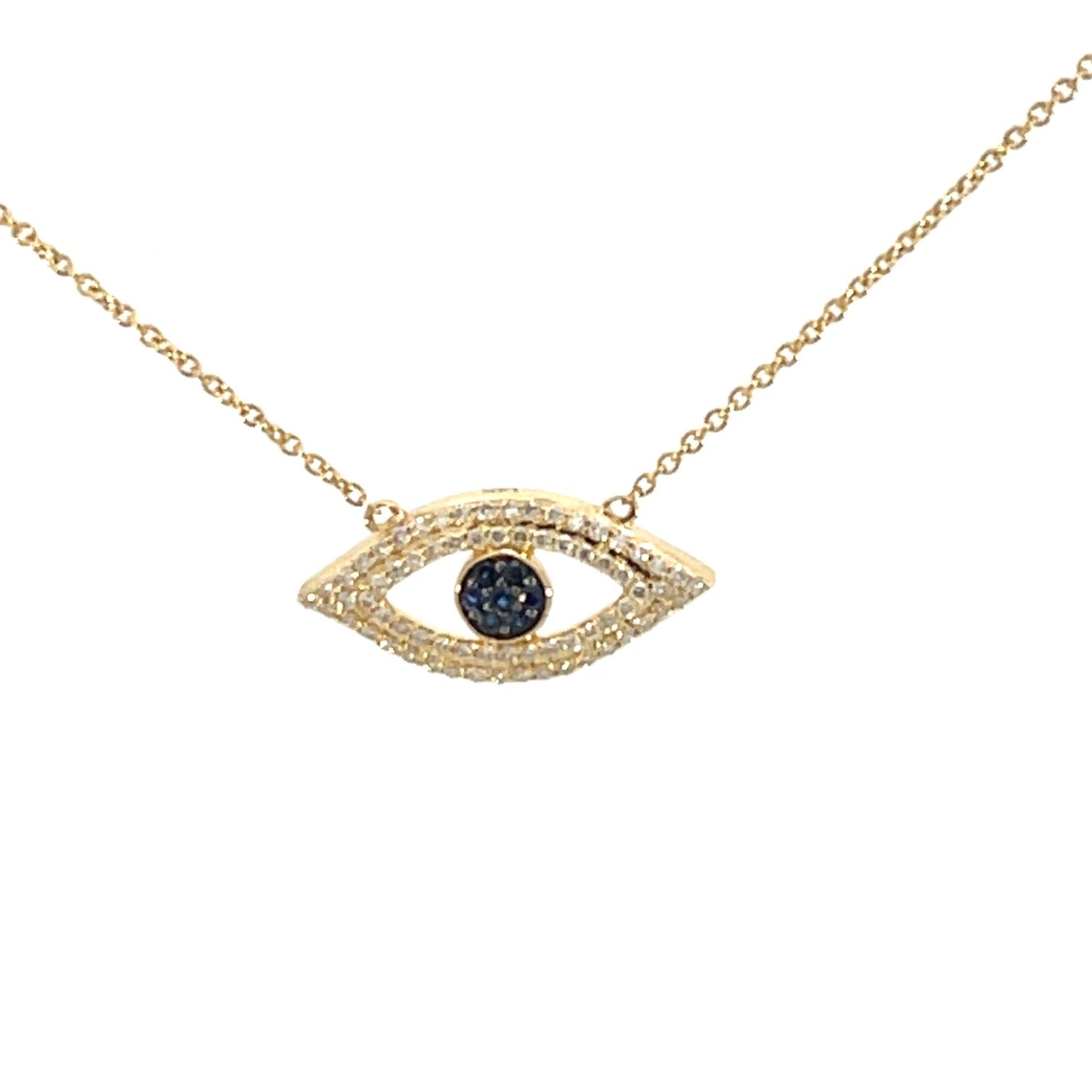 Evil Eye Diamond Pendant Necklace