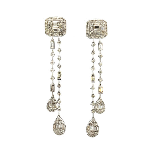 Fancy White Gold Earrings