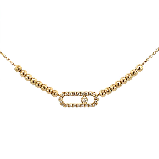 Oval Diamond Pendant Necklace