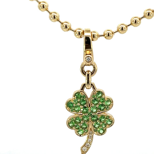 Emerald Clover  Charm