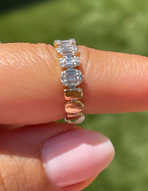 Multi shape Diamond Eternity Band