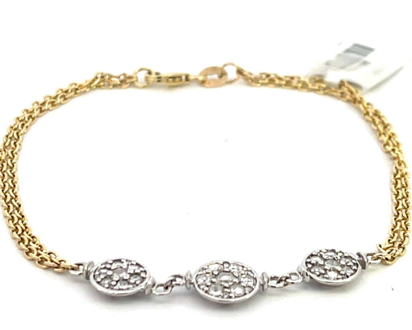 Rosecut Diamonds on Disk Bracelet
