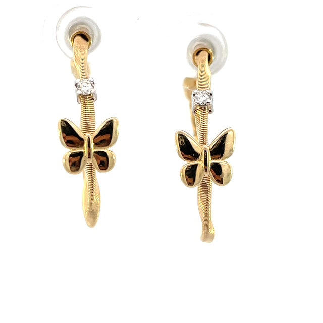 Butterfly Design Hoop Earrings