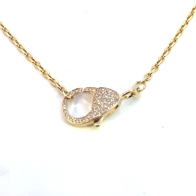 Diamond Pave Lobster Charm Necklace