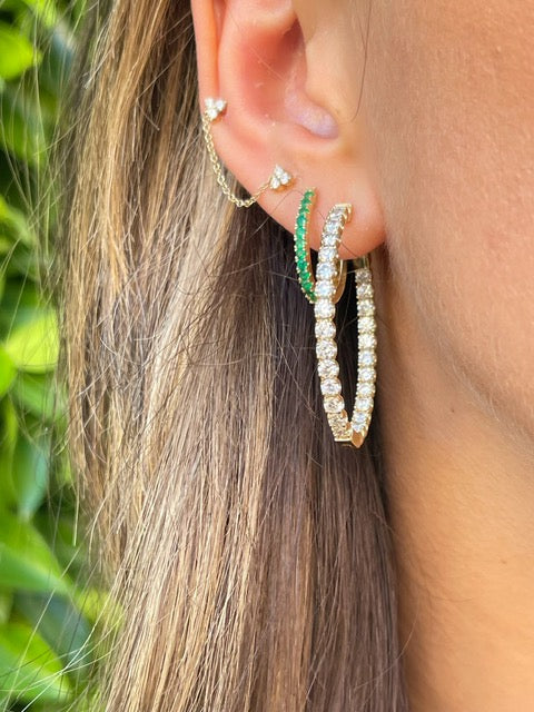 Lab Grow Diamond Hoop Earrings