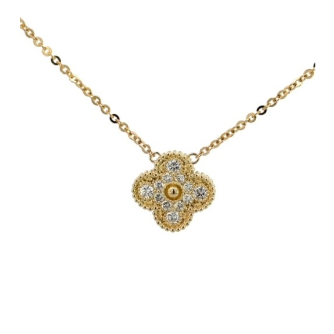 Diamond Flower Pendant