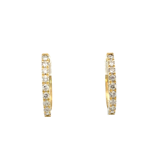 14KYG Diamond hoop earrings