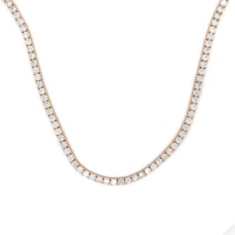 Tennis necklace with lab grown diamond