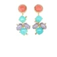 Pink Opal & Moonstone Hanging Earrings