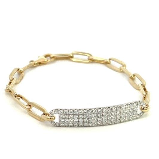 14K Paved Bar Bracelet