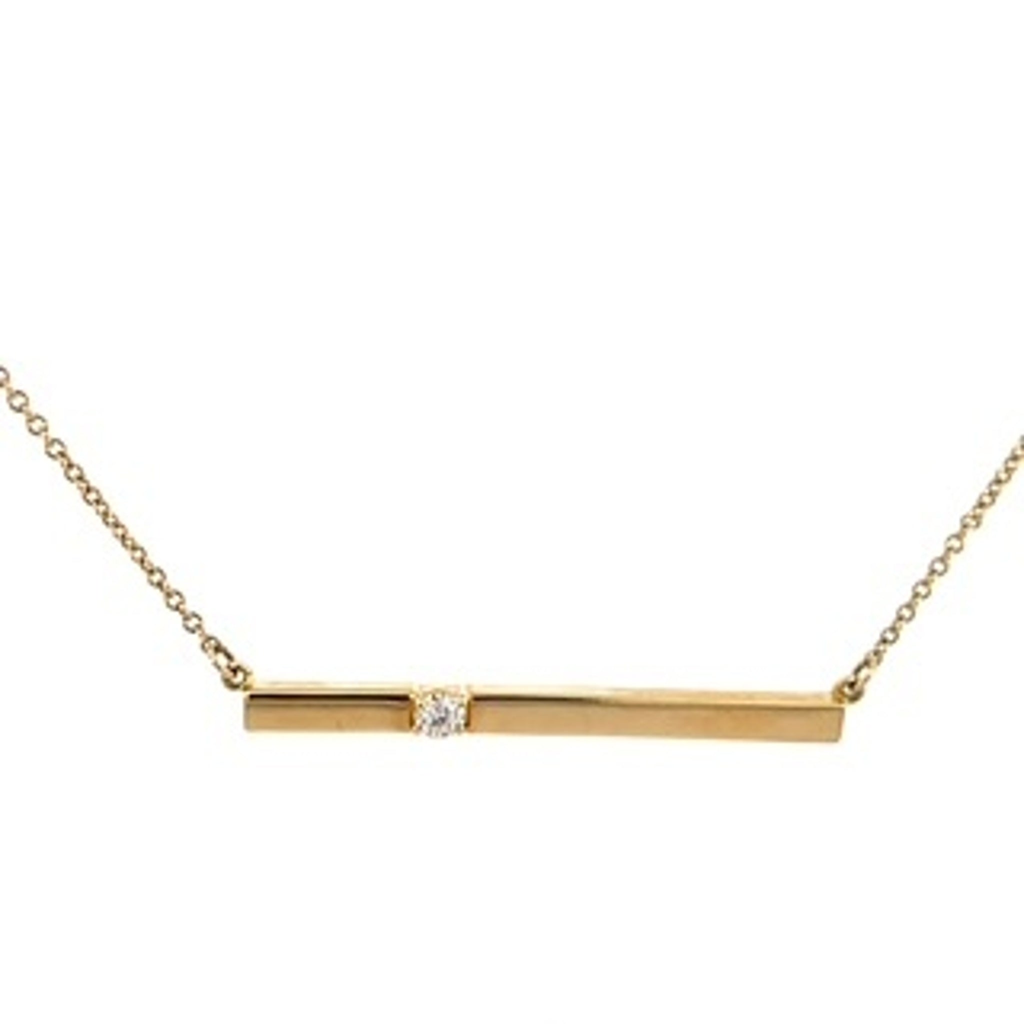 14K Yellow Gold Bar Necklace