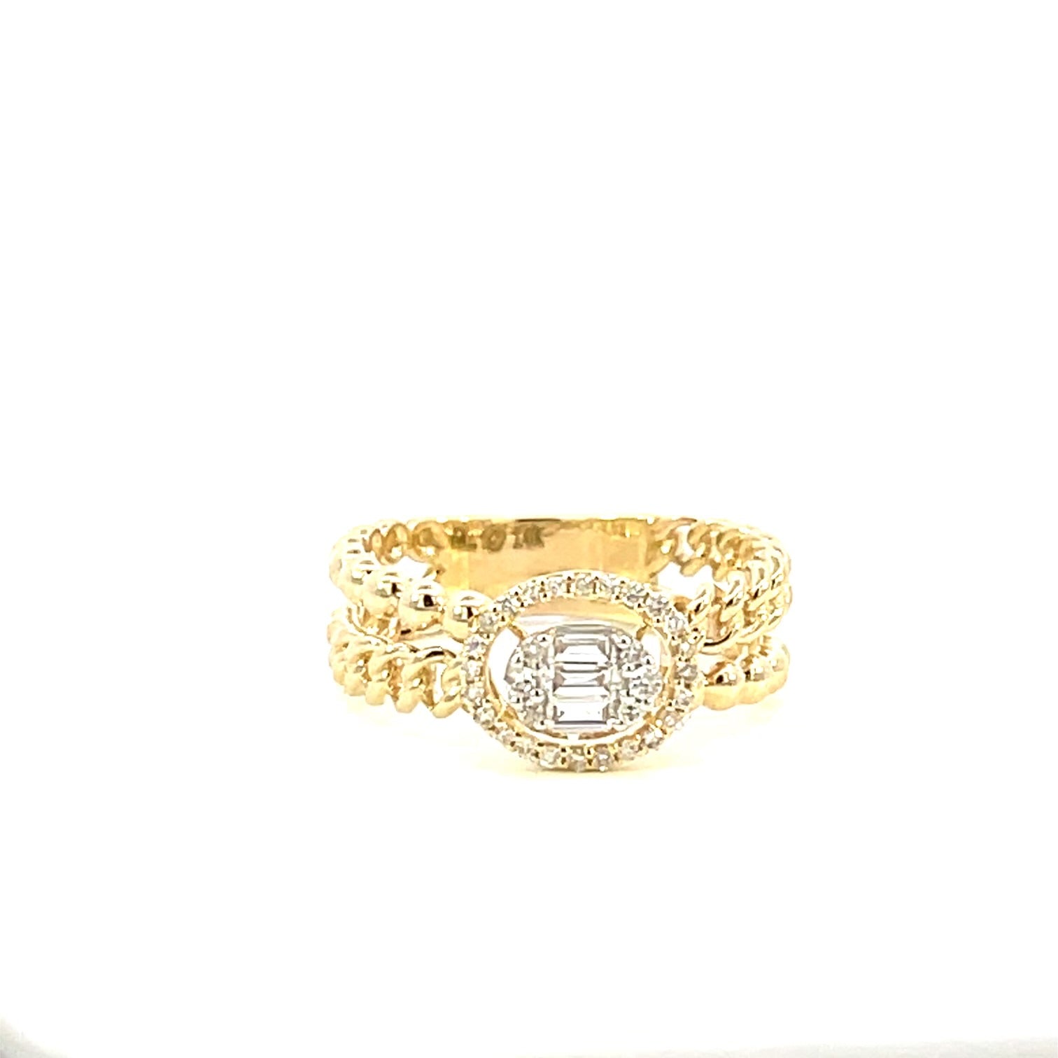 Diamond Oval Fashion Ring