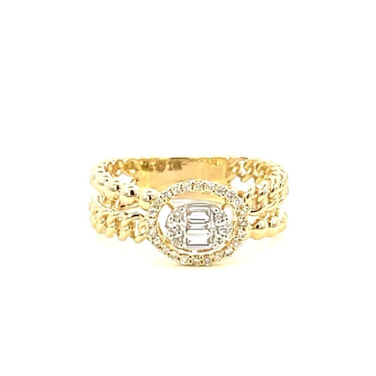 Diamond Oval Fashion Ring