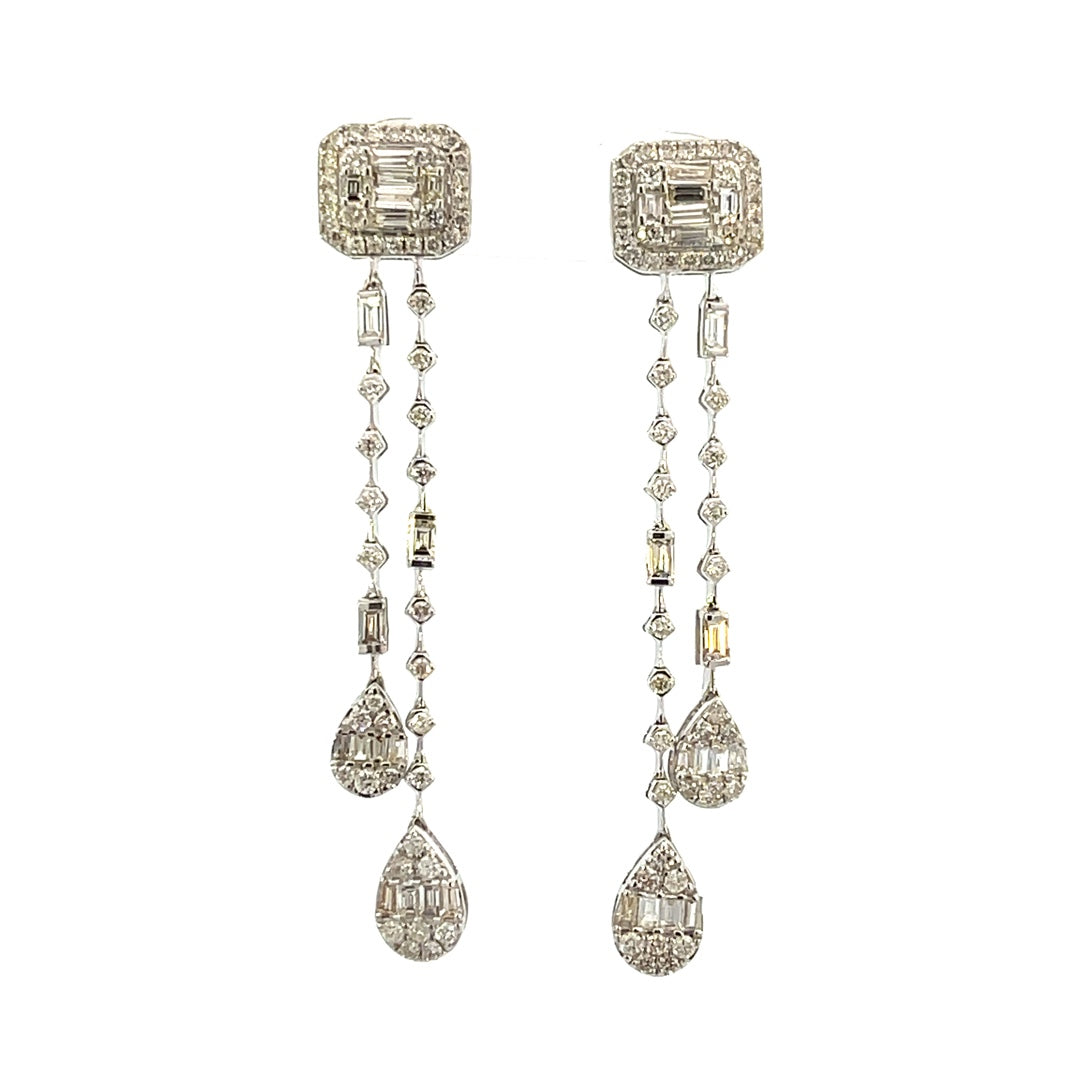 Fancy White Gold Earrings