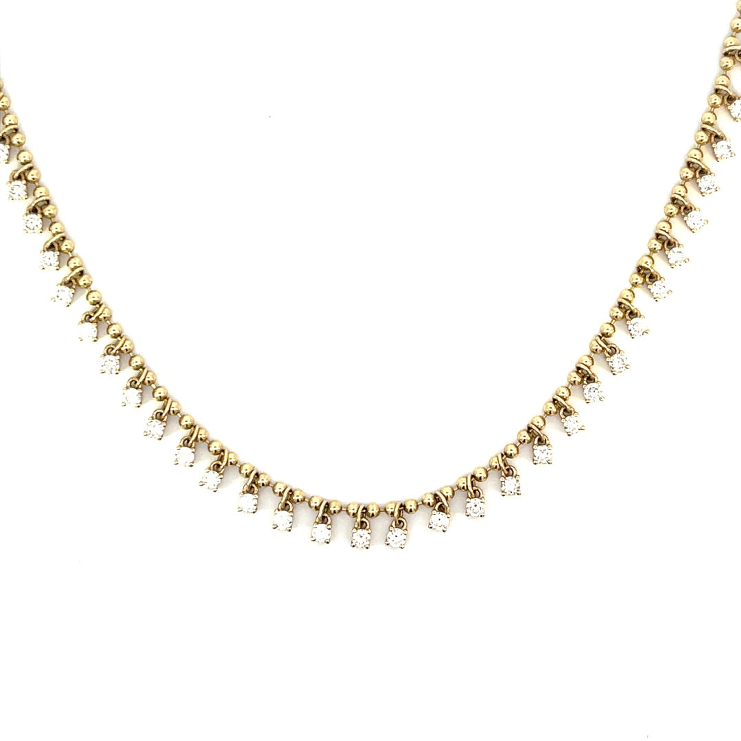 Newest Stye Diamond Drop Necklace