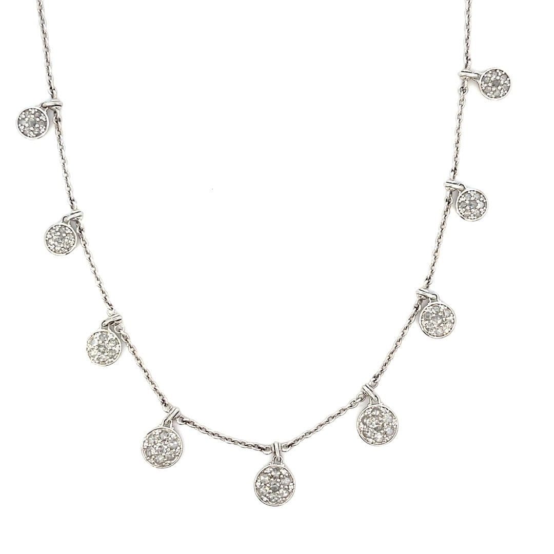 Rose Cut Diamond Hanging Necklace