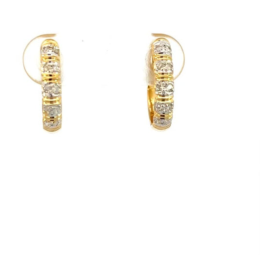 14KYG Diamond Hoop Earrings