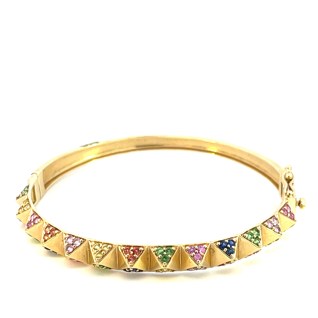 Multi Colored Pyramid Bangle