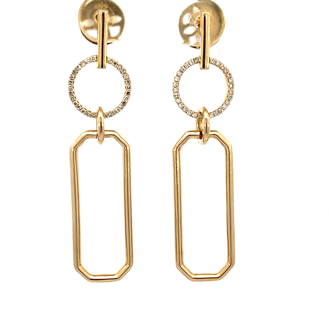 14KYG Gold Diamond Earrings