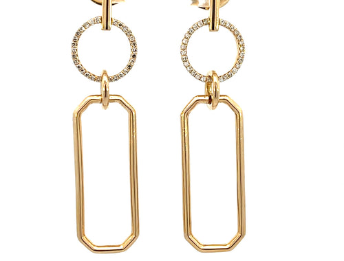 14KYG Gold Diamond Earrings