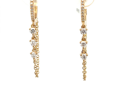 14KYG Diamond Danty Gold Earrings