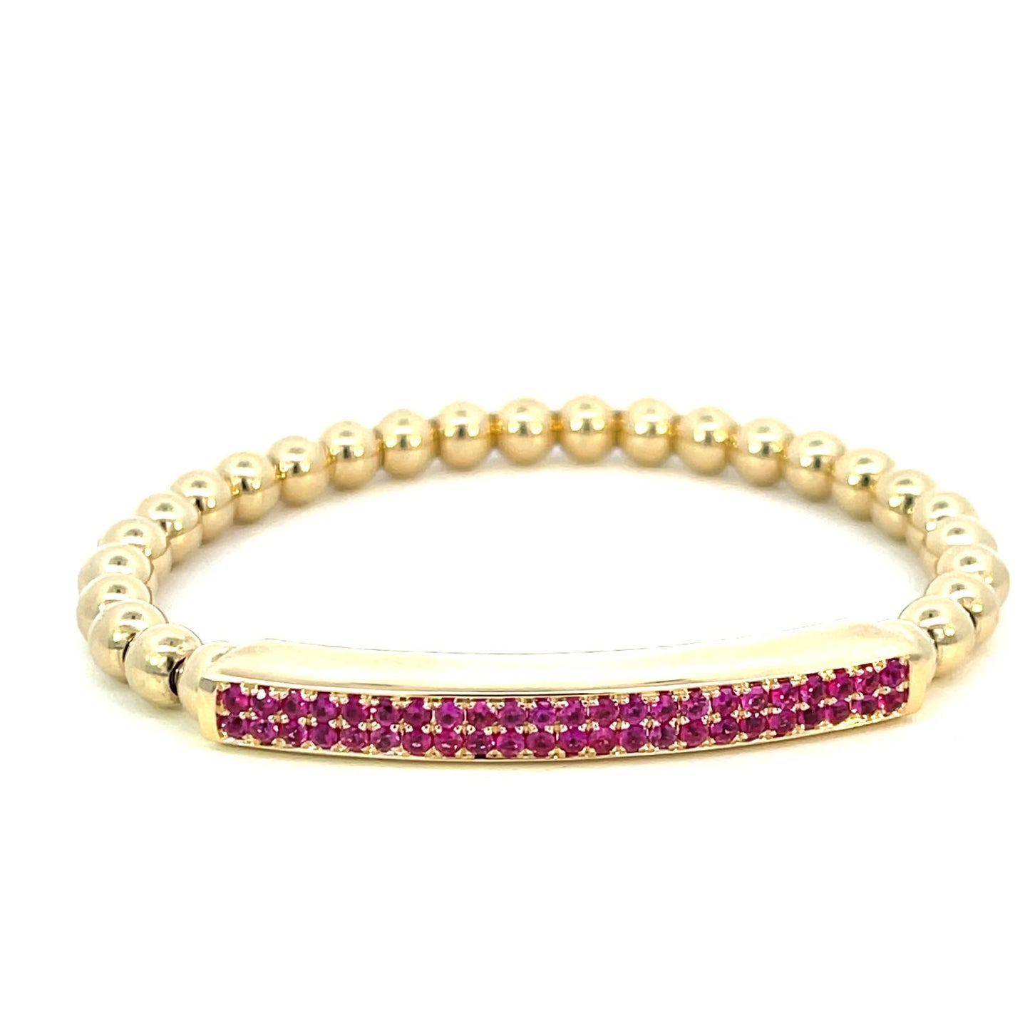 Ruby Beaded Bracelet