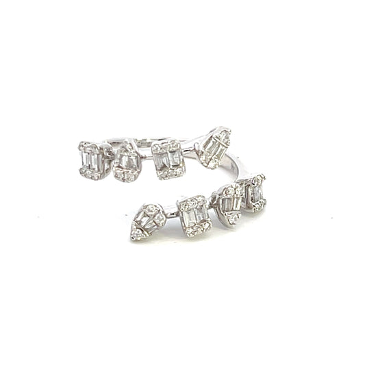 White Gold multi shaped Eternity band