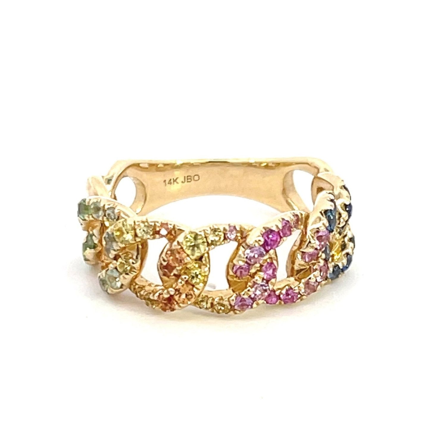 Diamond N Color Cuban Ring