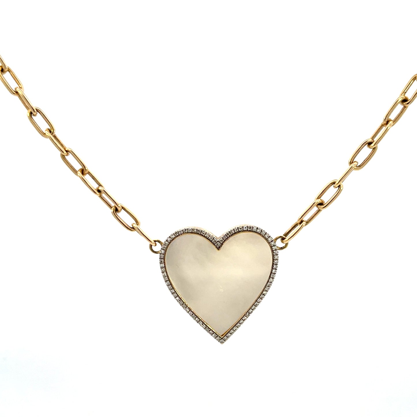 Mother Of Pearl Heart Necklace