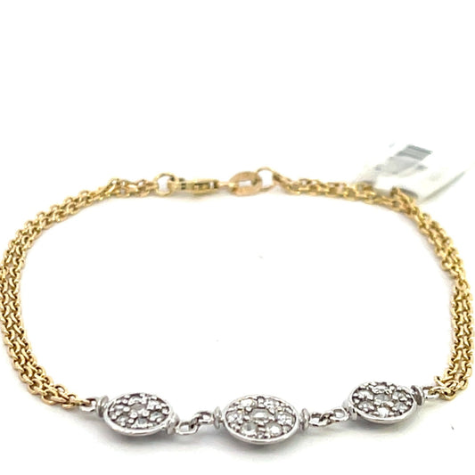 14KYG 0.65CTW ROSECUT DIAMOND BRACELET