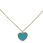TURQUOISE Heart shaped pendant necklace