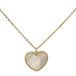 Mother of pearl heart shaped necklace