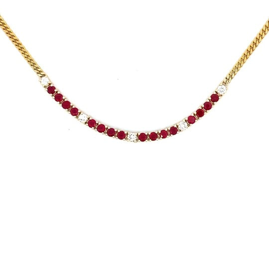 Ruby Gold Cuban Ruby Necklace