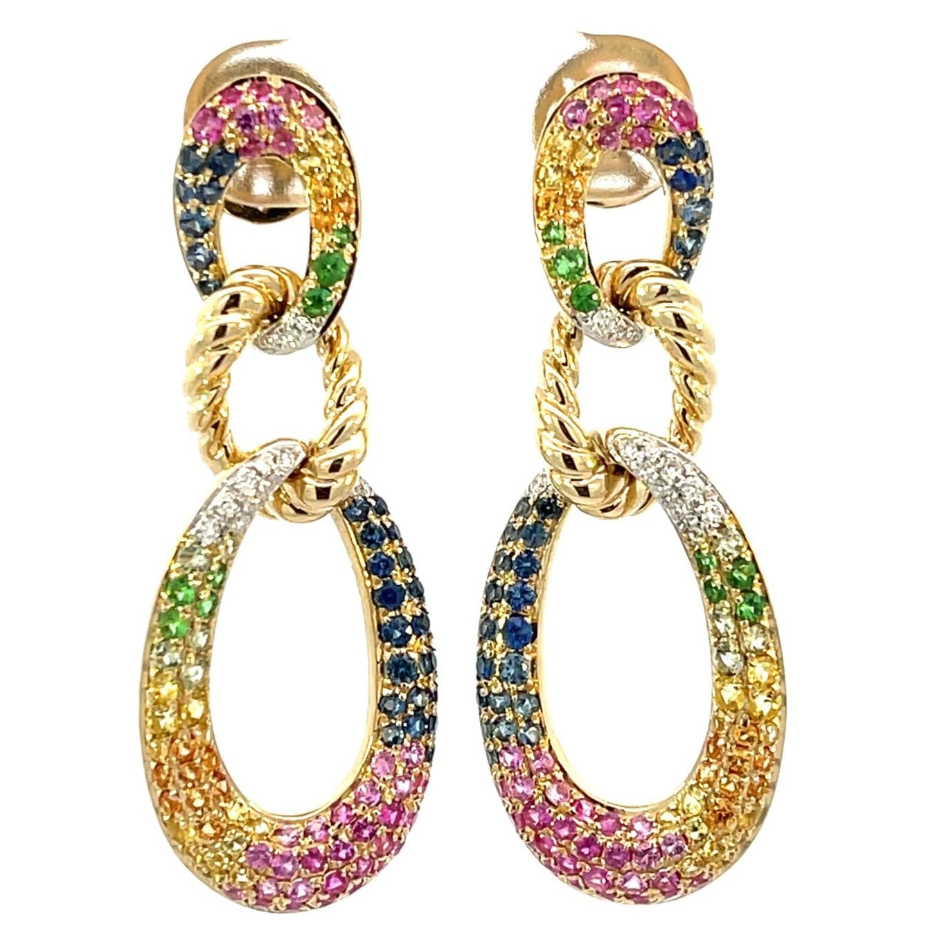 Colorful Diamond Earrings