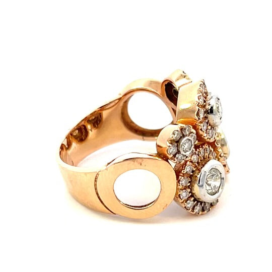 Tradiotional Vintage Circle Diamond Ring