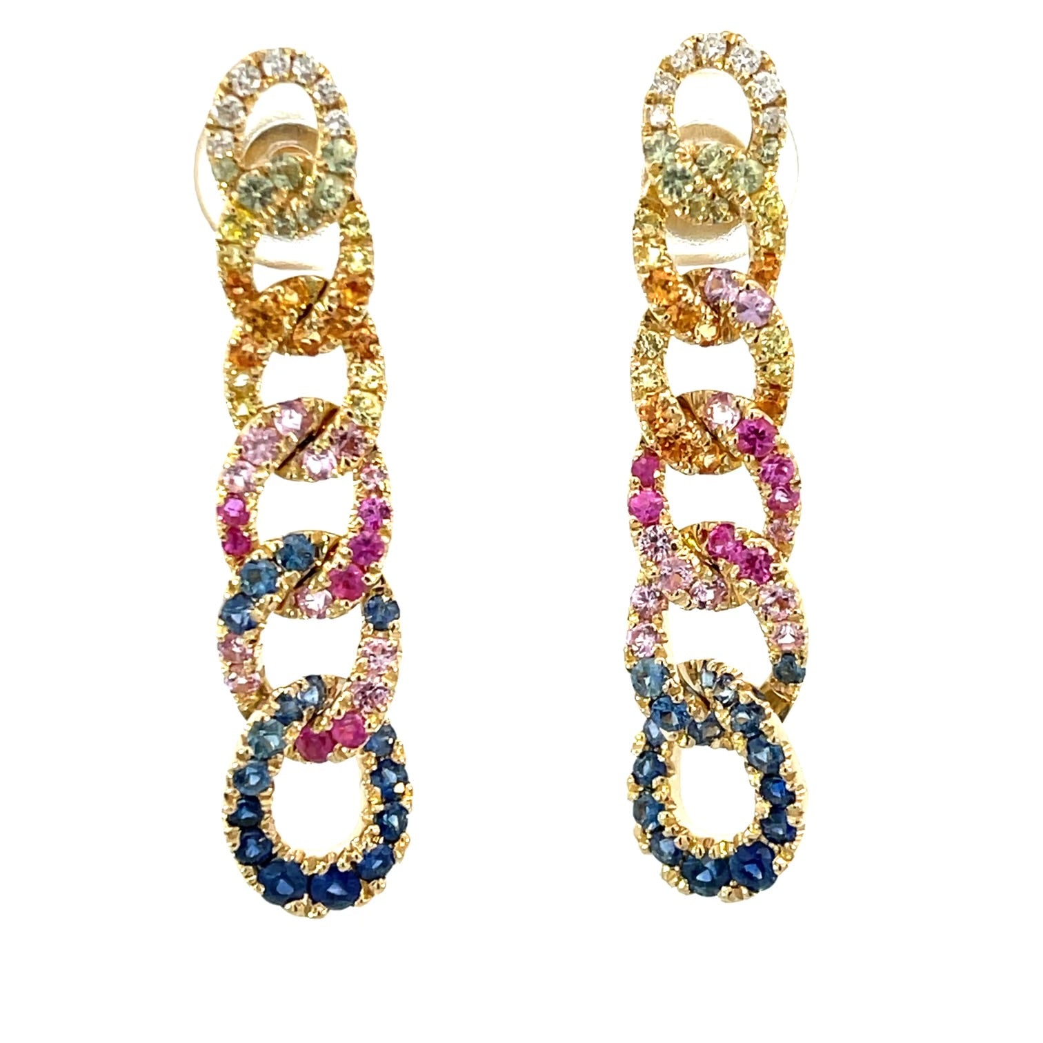 Colorful Diamond Eearrings