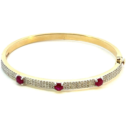 Ruby Diamond Bangle