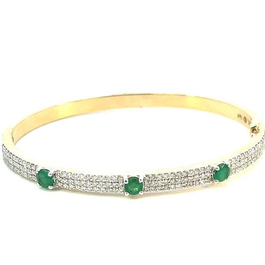 Diamond Emerald Bangle