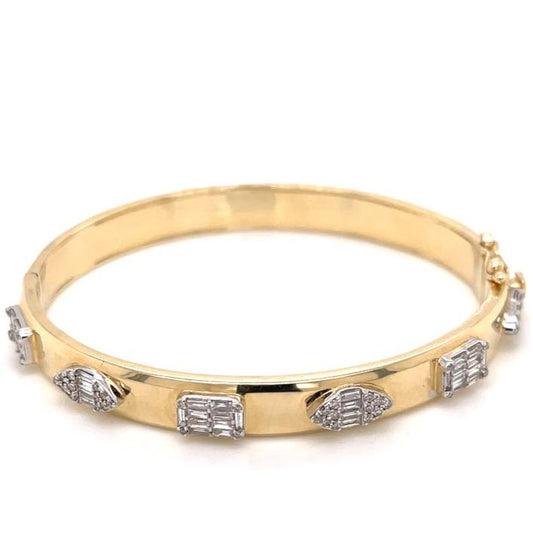 Multi shape Diamond Bangle