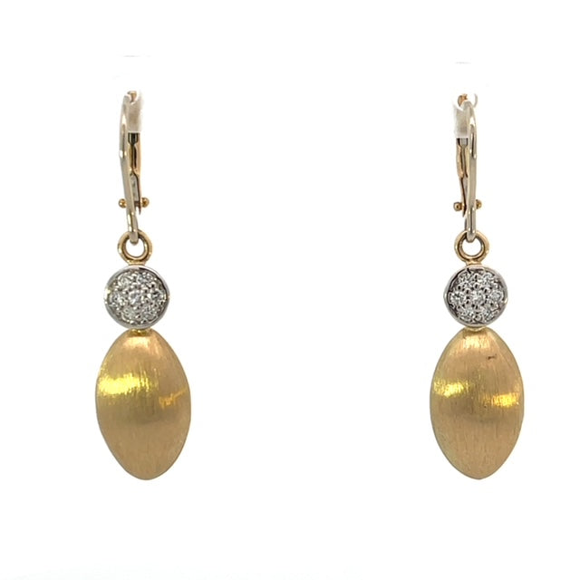 Nugget drop gold earrings