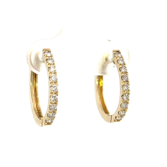 14KYG Diamond hoop earrings