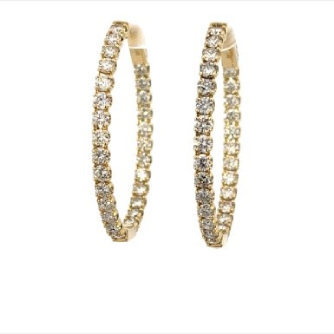 Diamond Hoop Earrings