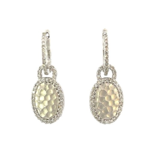 HUBBERED DIAMOND DISC PAVE EARRINGS