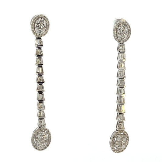 Fancy Hanging Diamond Earrings