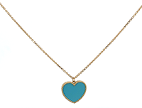 TURQUOISE Heart shaped pendant necklace