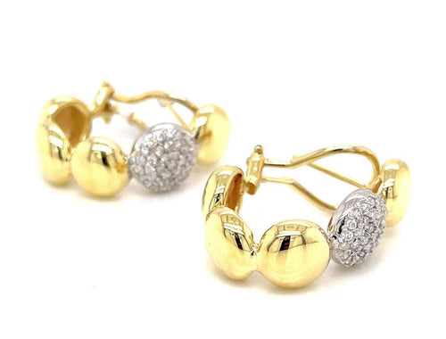 Bubble hoop Gold Earrings